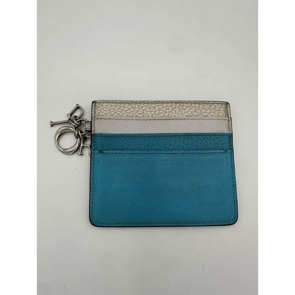 Dior Multicolor Card Holder Blue White Silver Designer Wallet‎